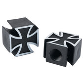 Kunststoff-Ventilkappen Iron Cross Paar
