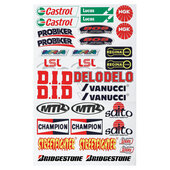 Sticker Set I Size: 30x50cm, 17 Brand Stickers
