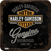 Harley Davidson onderzetters Genuine Afmeting: 9 x 9 cm, per stuk