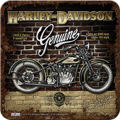 Harley Davidson onderzetters V-Twins Afmeting: 9 x 9 cm, per stuk