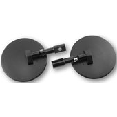 Lenkerendenspiegel Paar, Schwarz, Rund