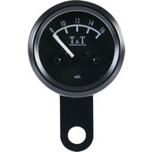 T&T Voltmeter 48mm, 8-16V, schwarz