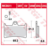 TRW BRAKE-PADS SINTER