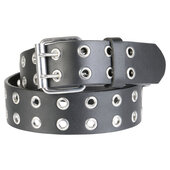 Belt with eyelet rivets