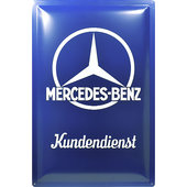 Retro Metal Sign Mercedes-Benz Kundendienst Size: 40x60cm