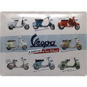 Plaque en métal Vespa logo Dimension: 40 x 30 cm