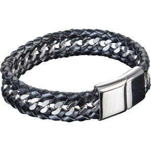 Armband "Leather and Steel II"