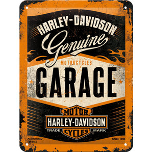 Plaque en métal Harley Davidson "Garage"