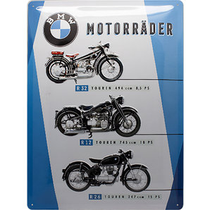 Plaque en métal BMW "Bikes"