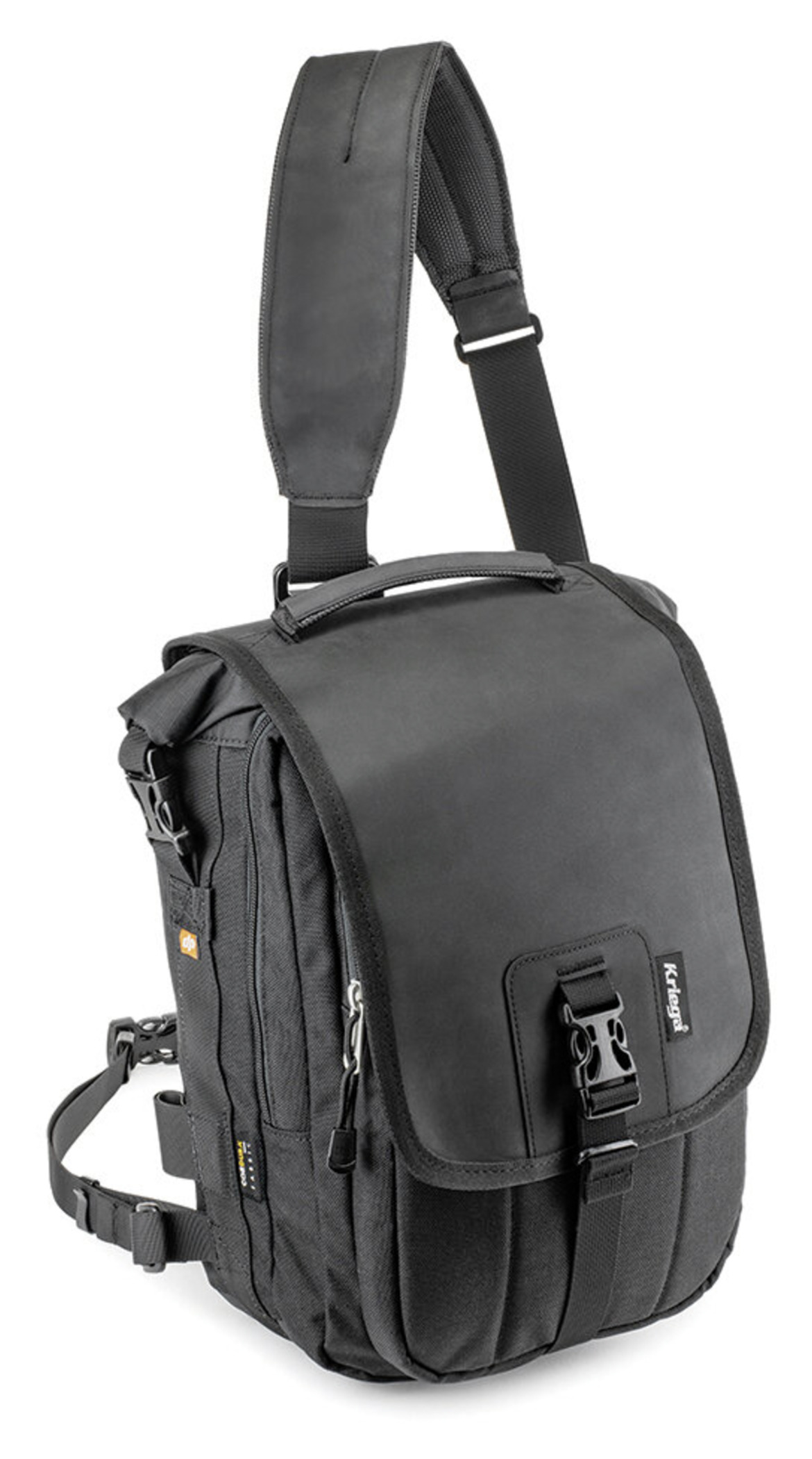 Sac à Bandoulière étanche Kriega 8L - Pour Moto, Noir, Roll-top, Harnais Amovible