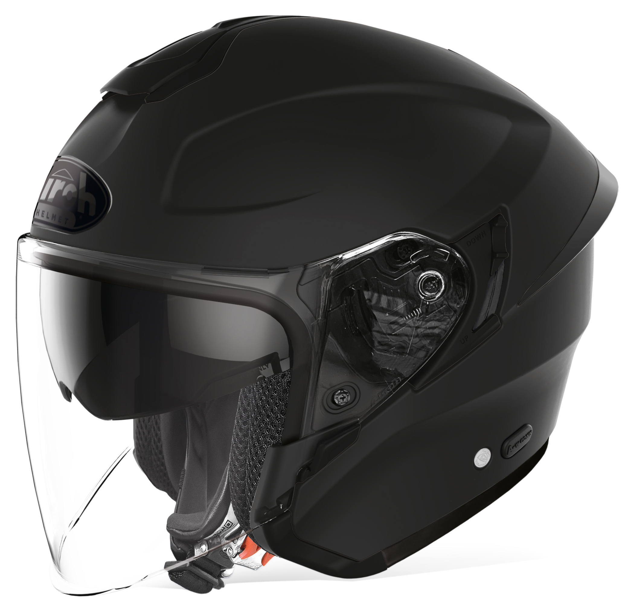 AIROH Husqvarna ジェットヘルメット ブラック/シルバー 26.db.bf.