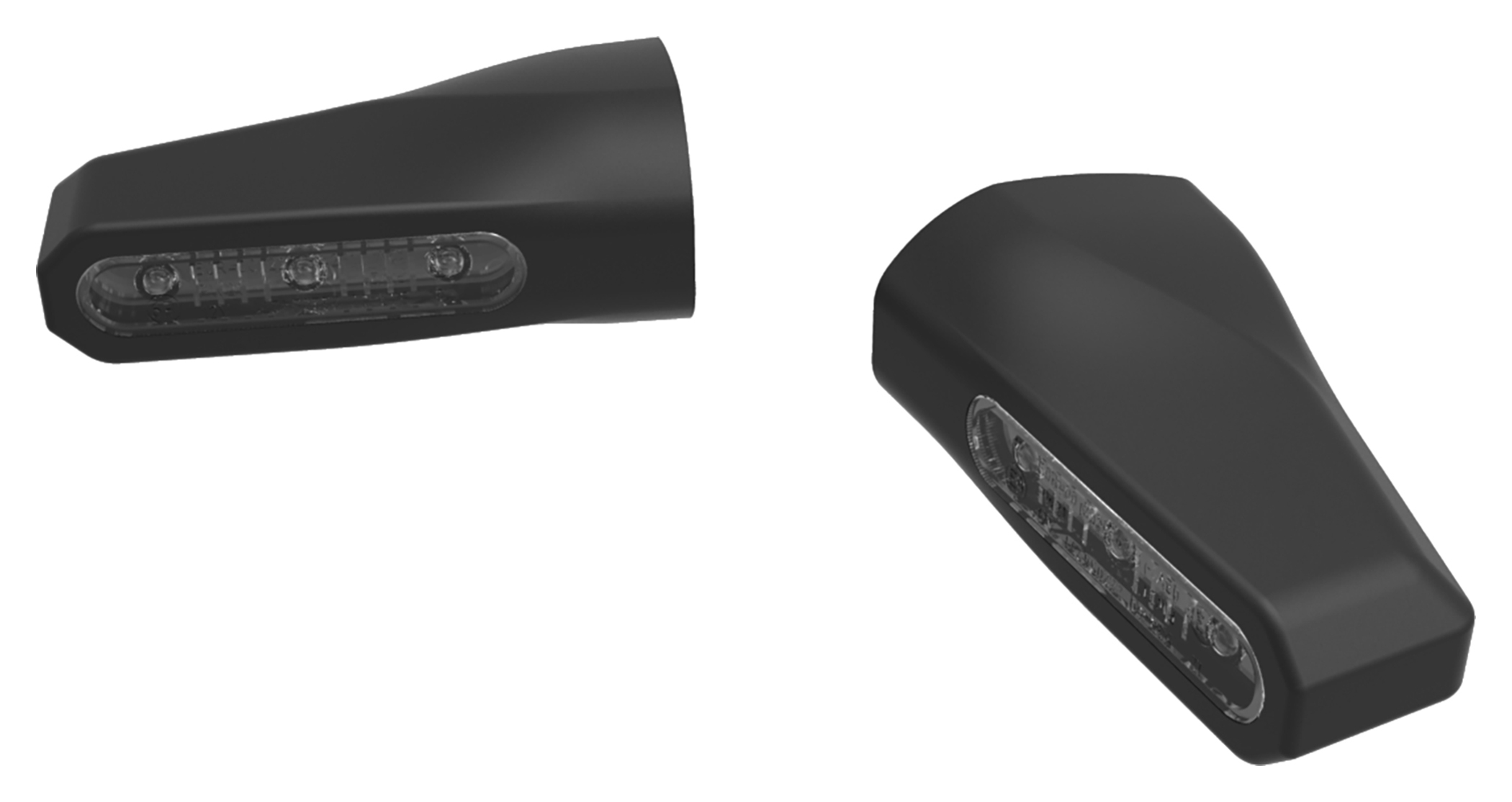 Mini Clignotants Moto LED Leo Courte Noir Clair E Certifié M10