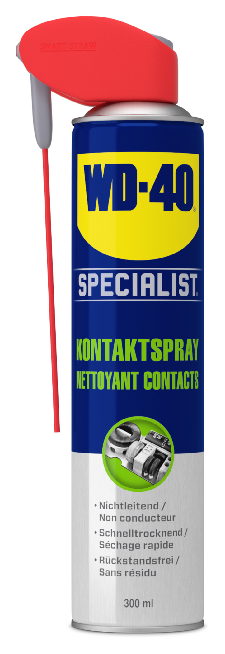 WD-40 Specialist Kontaktspray Mit Smart Straw – 2x 400 Ml, Rückstandsfrei & Schnell Trocknend Für Elektronik