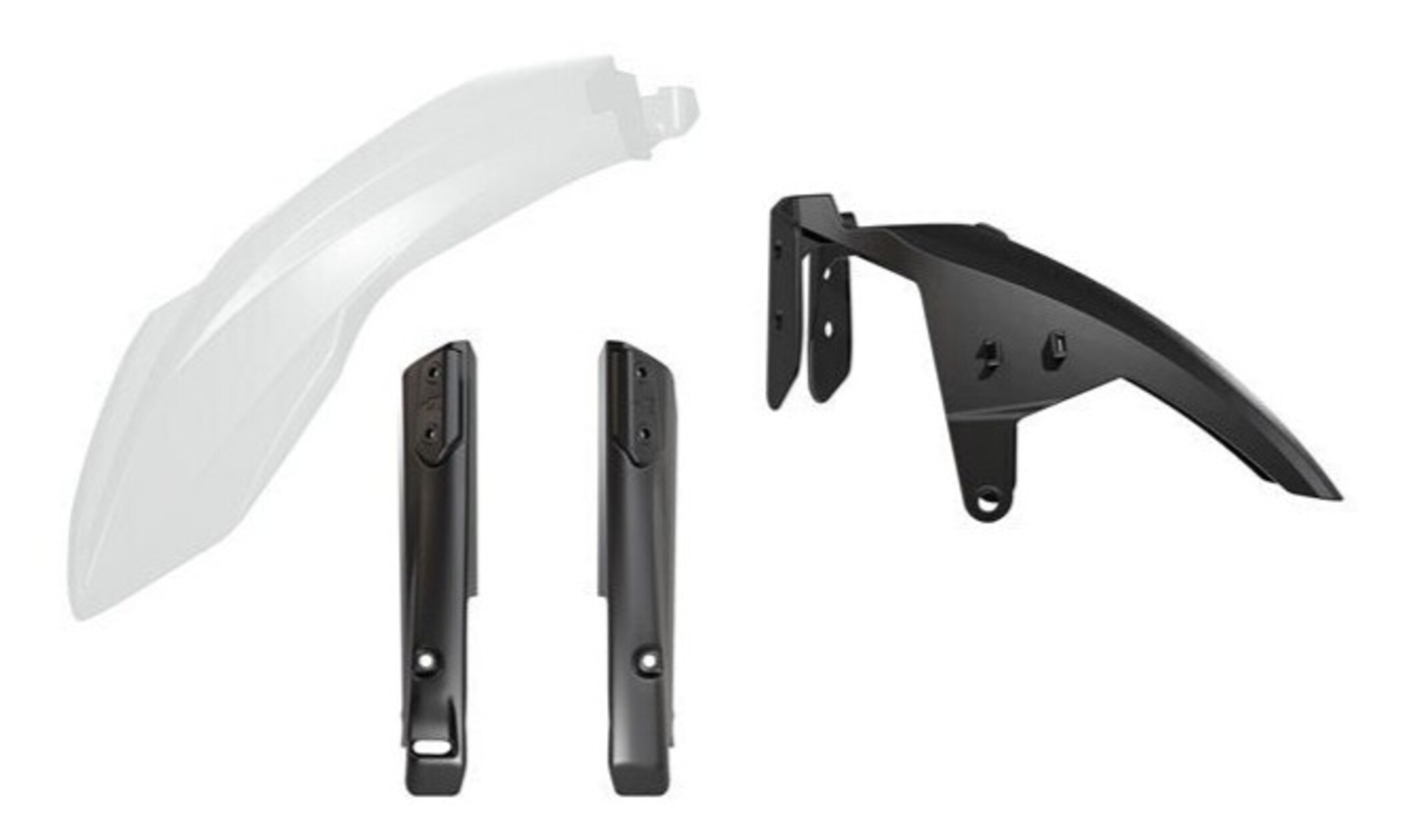 Race Tech Fender & Fork Guard Kit Front T7 White/Black
