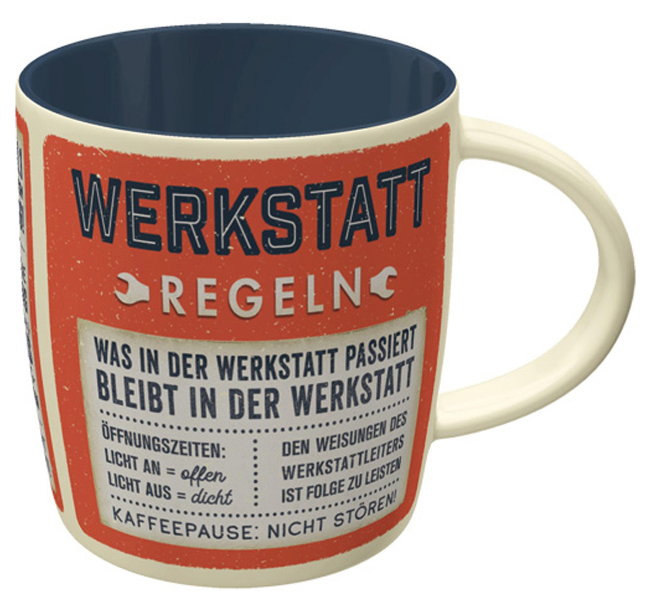 Nostalgic-Art Tazza da caffè retrò, 330 ml, Ducati Corse – Logo Racing – Idee regalo per biker, Official License Product (OLP), tazza in ceramica, design vintage