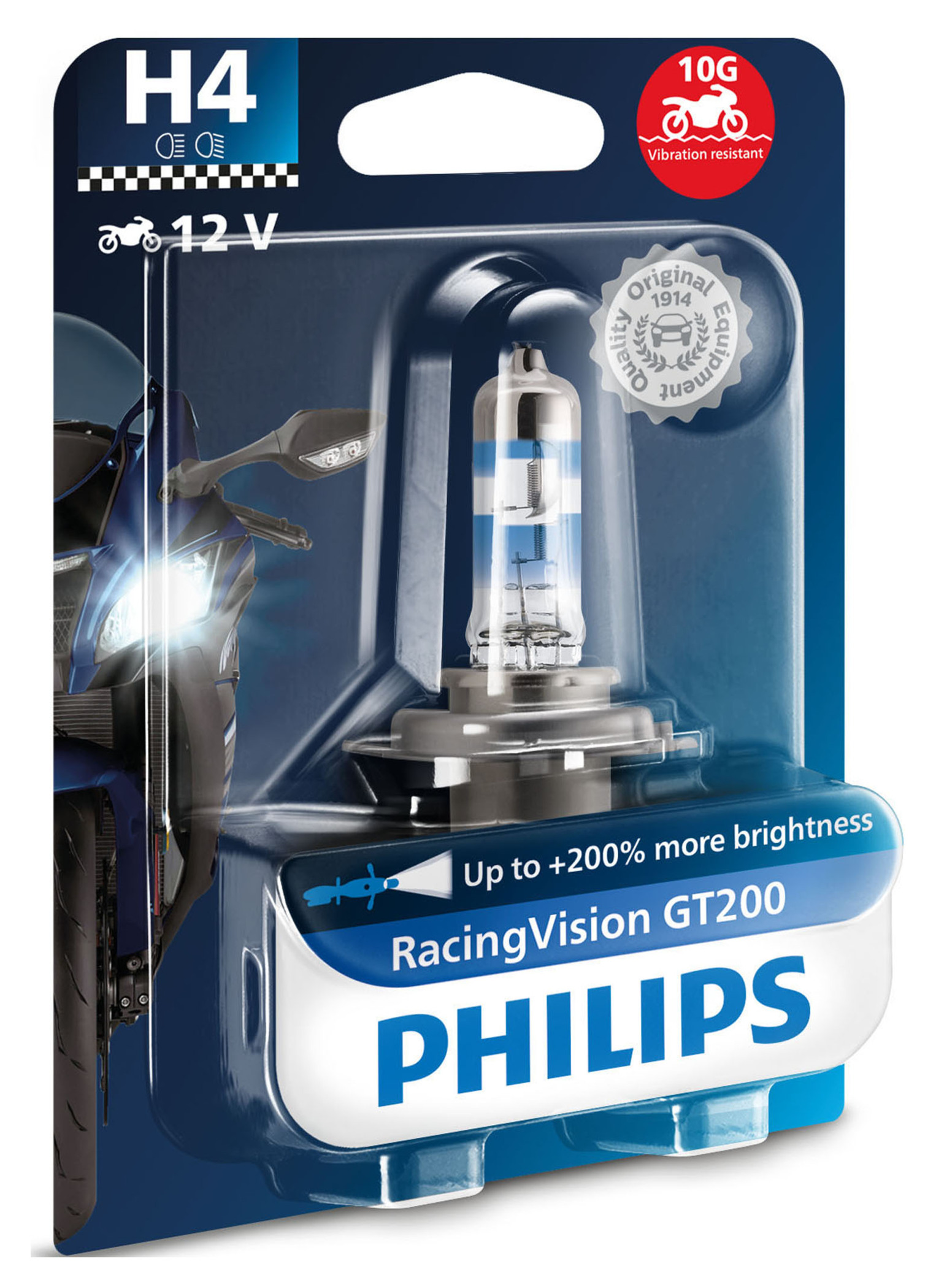 Philips RacingVision GT200 H4 moto, 60/55W