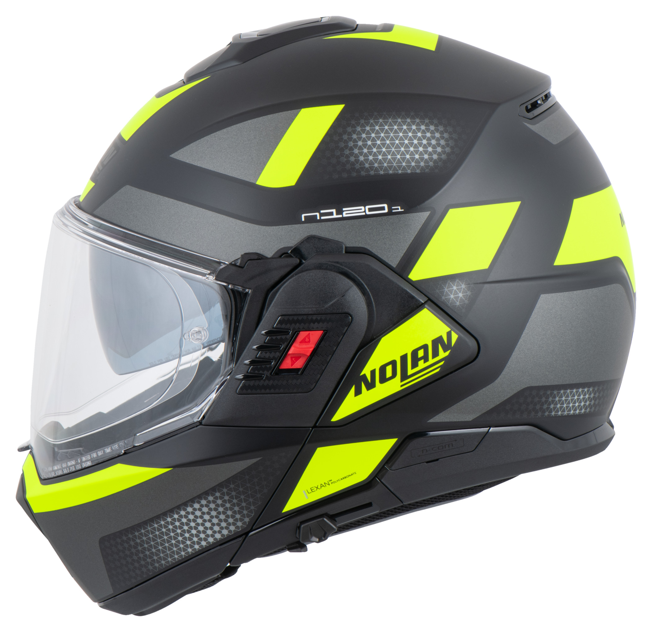 Casque Modulaire Nolan N120-1 06 Special N-COM - Mentonnière Rabattable Vers L'Arrière - Intégral/Open Face - Technologie Dual Action Et LPC - Taille XL (62 Cm)
