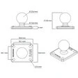 RAM Mounts s Basisplatte Quadratisch