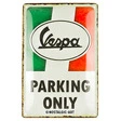 Vespa Blechschild Vespa "Parking Only"