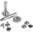 Langlauf Nieten 9 mm Silber inkl. Werkzeug