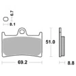 Brembo Bremsbeläge Organisch Carbon Ceramic