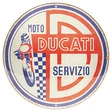 Ducati Corse Blechschild Rund, 3D-Geprägt