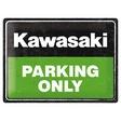 Kawasaki Blechschild Kawasaki "Parking Only"