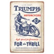 Triumph Blechschild Motorcycle