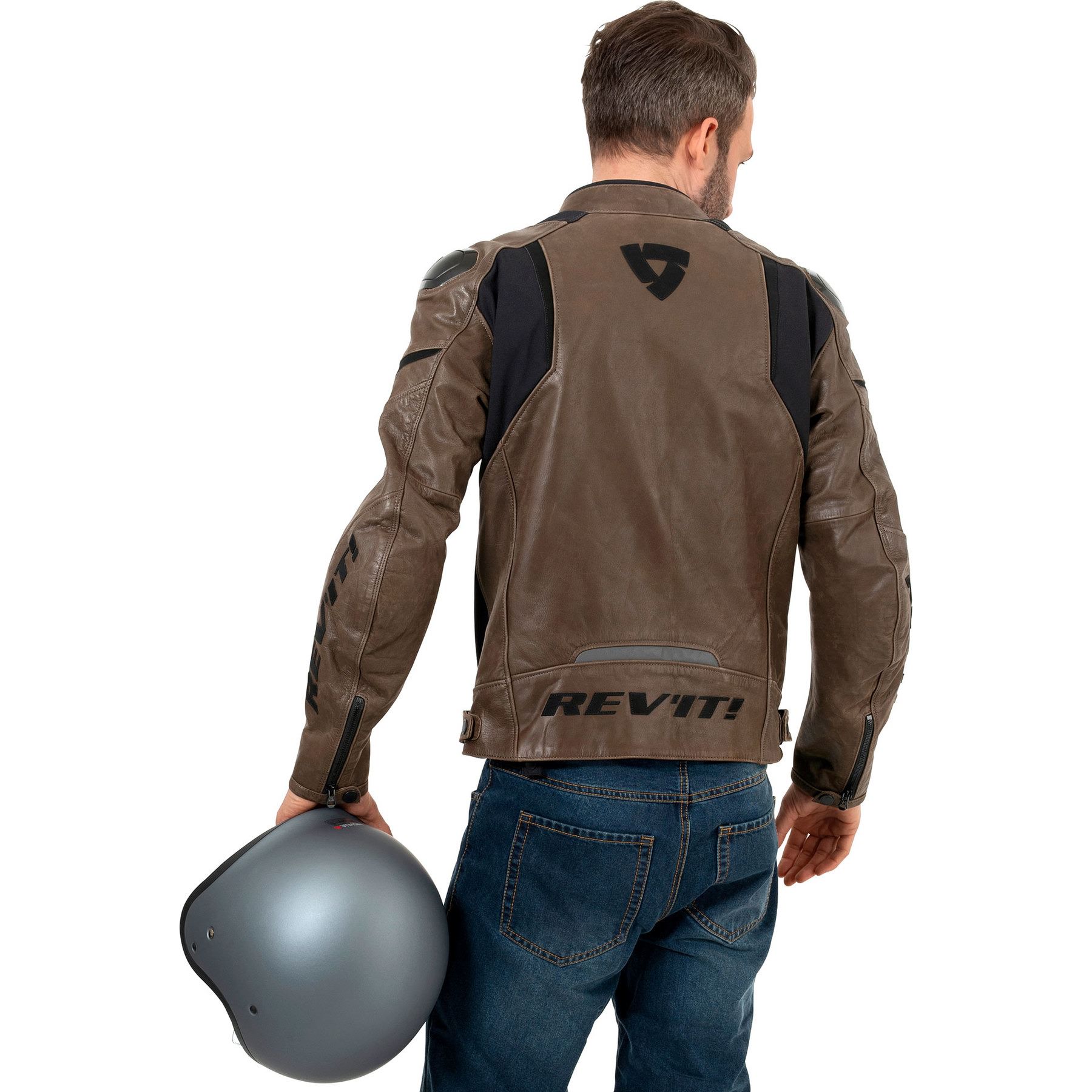 Buy Rev&#39;it Glide Vintage Leather combi jacket | Louis motorcycle clothing and technology
