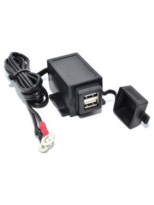 Dual USB-Buchse, Ladegerät, Motorrad-Steckdose, wasserdicht, für den  Lenker, Schnellladung 3.0, USB-Ladebuchse, Dual-USB-Steckdose, Schwarz  (9-90 V, schwarz) : : Auto & Motorrad