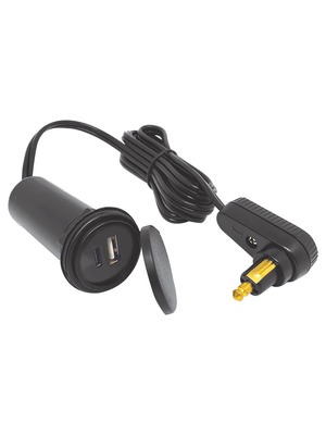 2-fach USB Ladegerät Handy Navi Steckdose für Roller & Motorrad Batterie, Elektrikzubehör, Elektrik, Verschleissteile