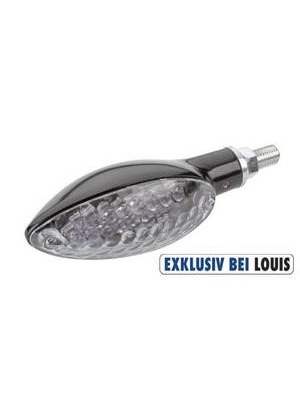 SEFIS Basic LED Blinker Für Motorrad - IP67 Wasserdicht Mit E-Prüfzeichen | 84x20mm Schwarz