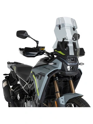 Touring windshield with spoiler