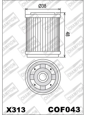 CHAMPION OILFILTER COF043