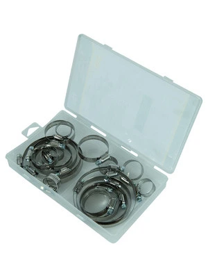 Assortment box with hose clamps