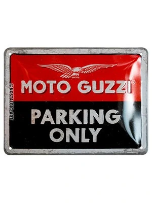 Metal Sign Moto-Guzzi "Parking Only"
