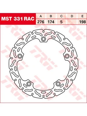 Remschijven Racing, achter, met ABE