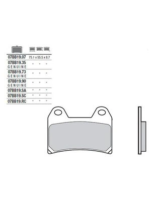 Plaquett frein Organique Carbon Ceramic