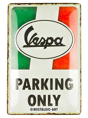 Blechschild Vespa "Parking Only"