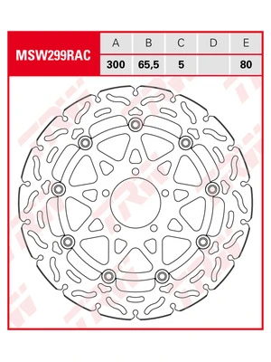 Racing front brake discs, with ABE
