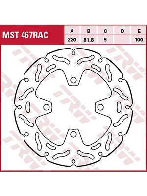 Bromsskivor Racing, bak, typgodkännande