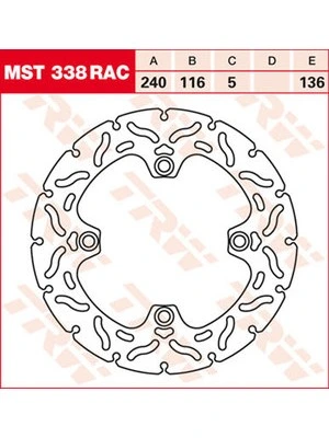 Disques de frein Racing, arr., avec ABE