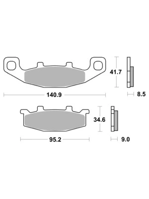 Bromsbelägg organisk kolfiberkeramik