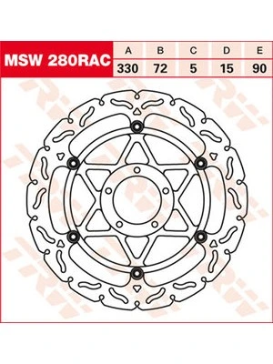 Brzdové kotouče Závodní přední, s ABE