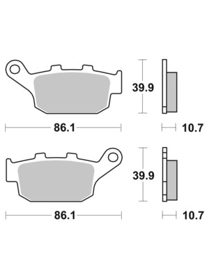 Pastiglie freno in ceram.organ. carbonio