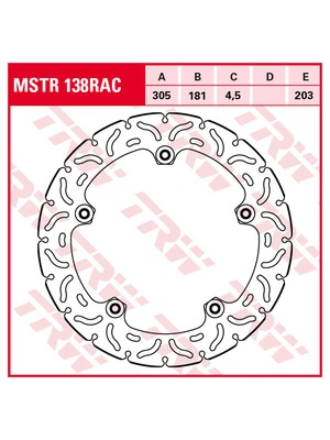 Racing front brake discs, with ABE