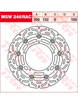 Bromsskivor Racing fram, med ABE