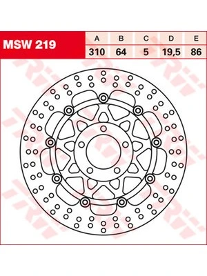 TRW MSW219 FRONT BRAKE