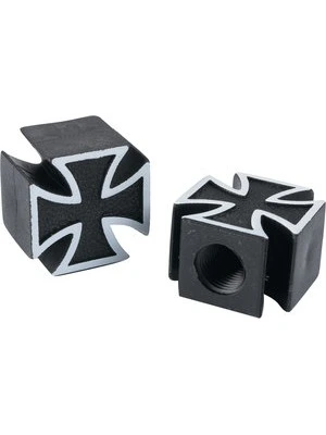 Kunststof ventieldoppen Iron Cross