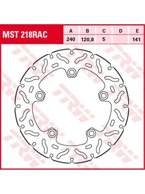 Disques de frein Racing, arr., avec ABE